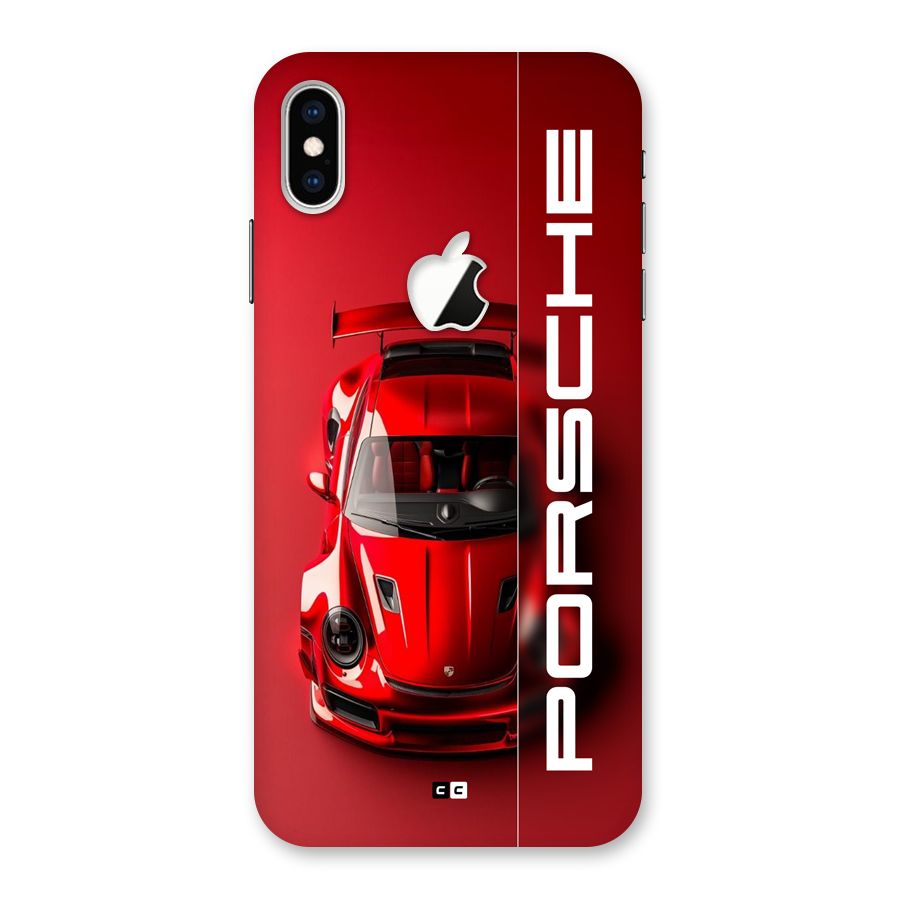 Red Porsche Back Case for iPhone XS Max Apple Cut