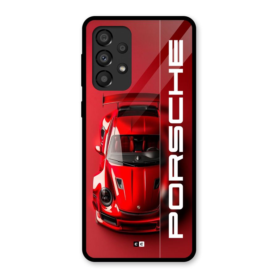 Red Porsche Glass Back Case for Galaxy A33 5G