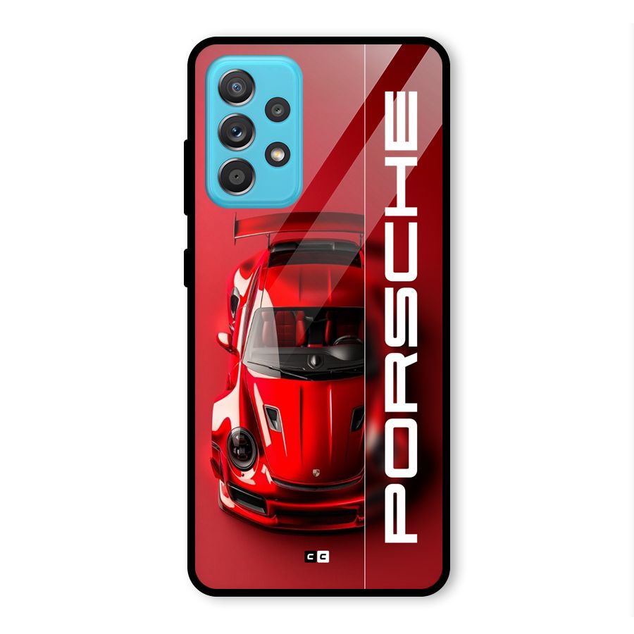 Red Porsche Glass Back Case for Galaxy A52