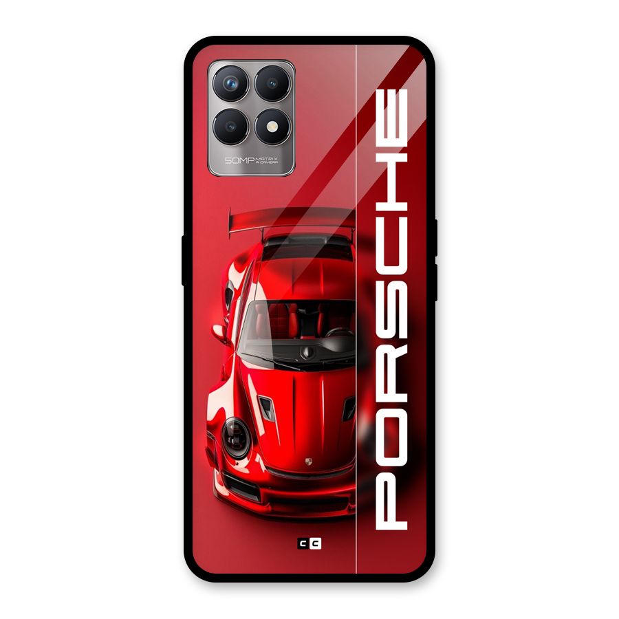 Red Porsche Glass Back Case for Realme Narzo 50