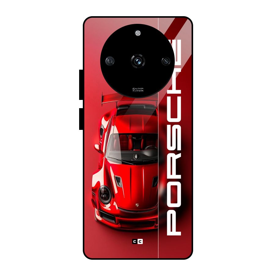 Red Porsche Glass Back Case for Realme Narzo 60 5G