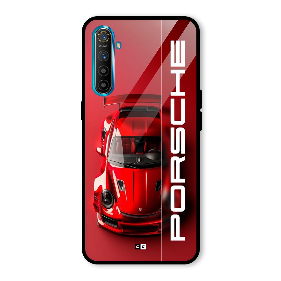 Red Porsche Glass Back Case for Realme X2