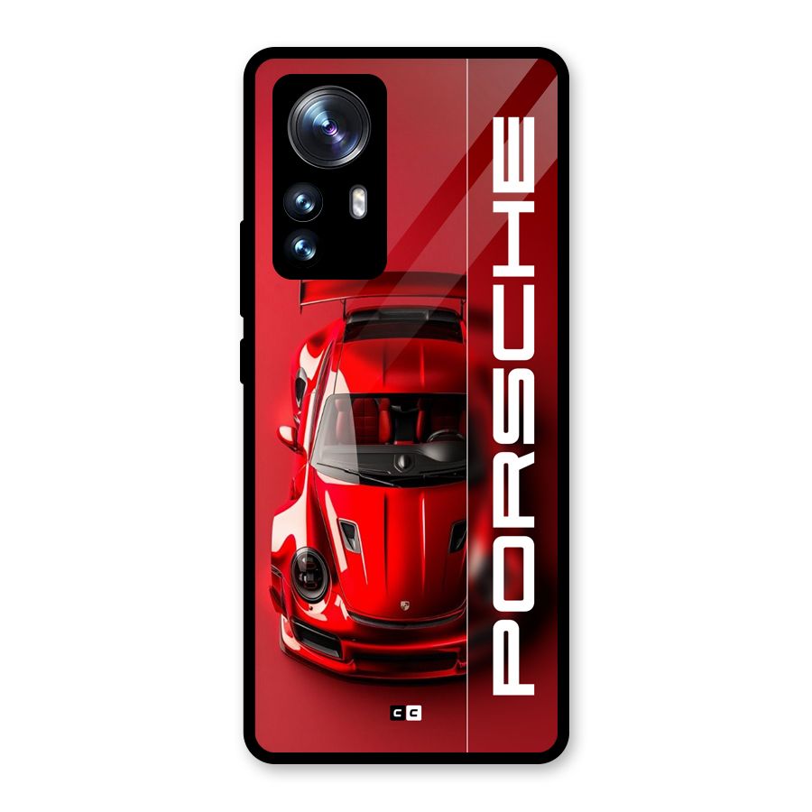 Red Porsche Glass Back Case for Xiaomi 12 Pro