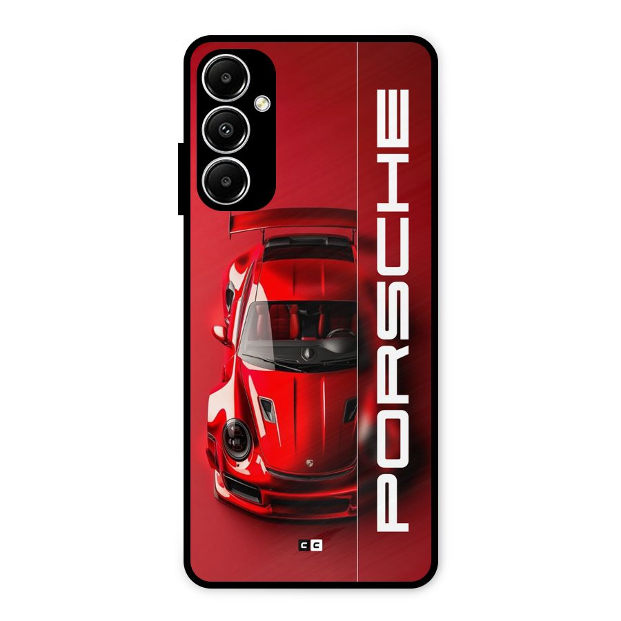 Red Porsche Metal Back Case for Galaxy A05s