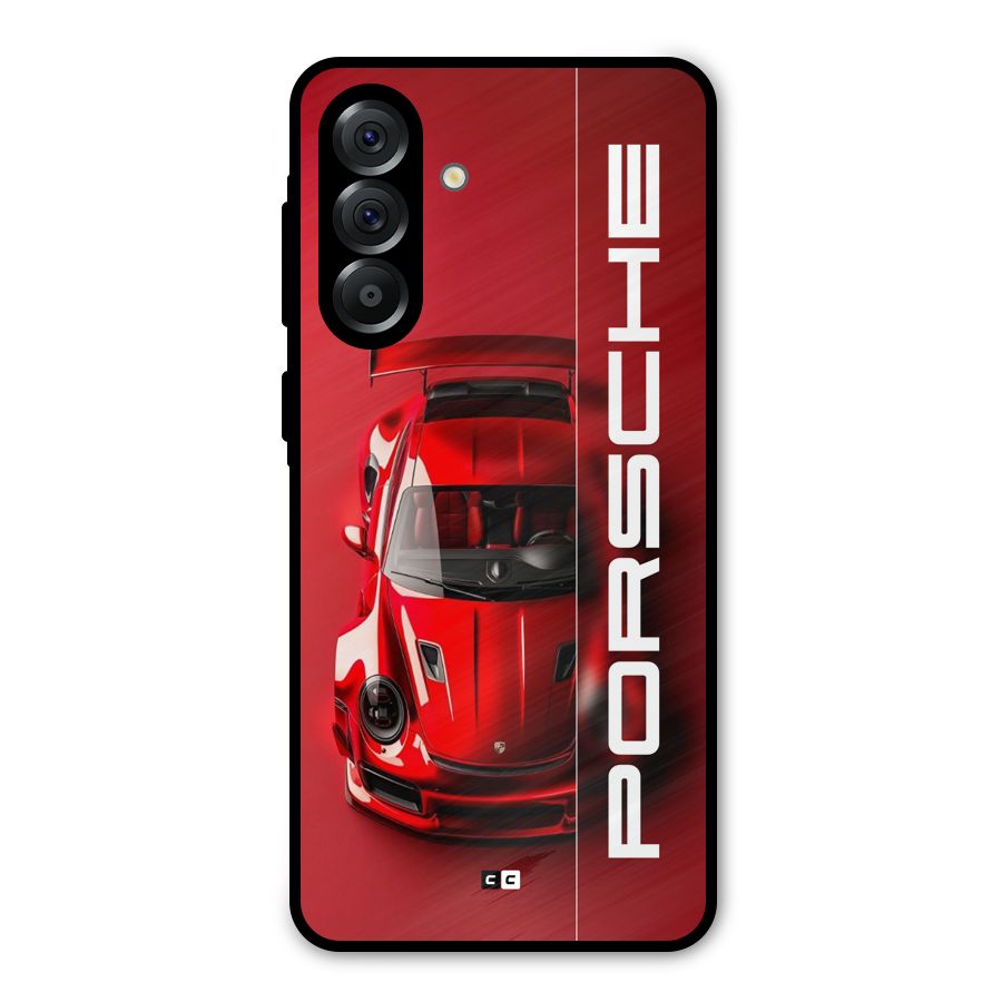 Red Porsche Metal Back Case for Galaxy A36