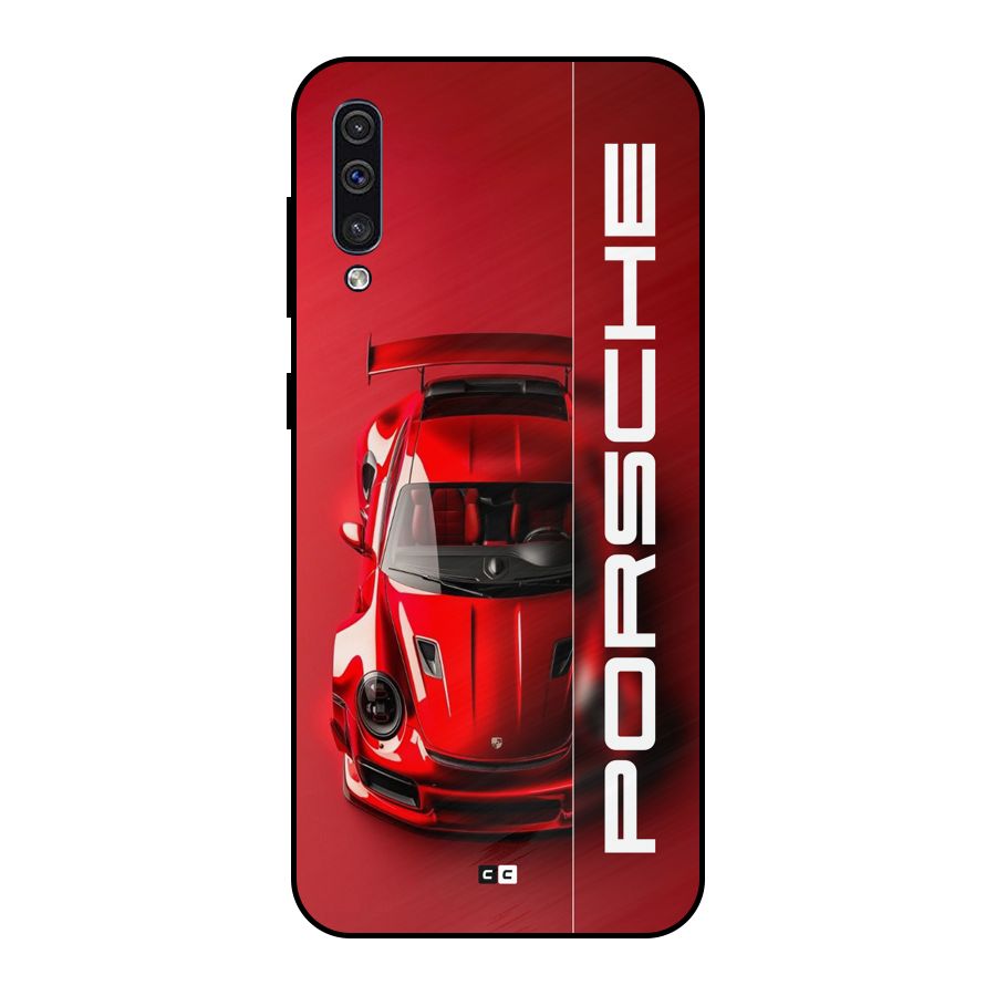 Red Porsche Metal Back Case for Galaxy A50