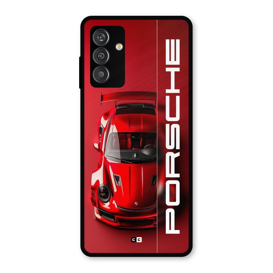 Red Porsche Metal Back Case for Galaxy F13