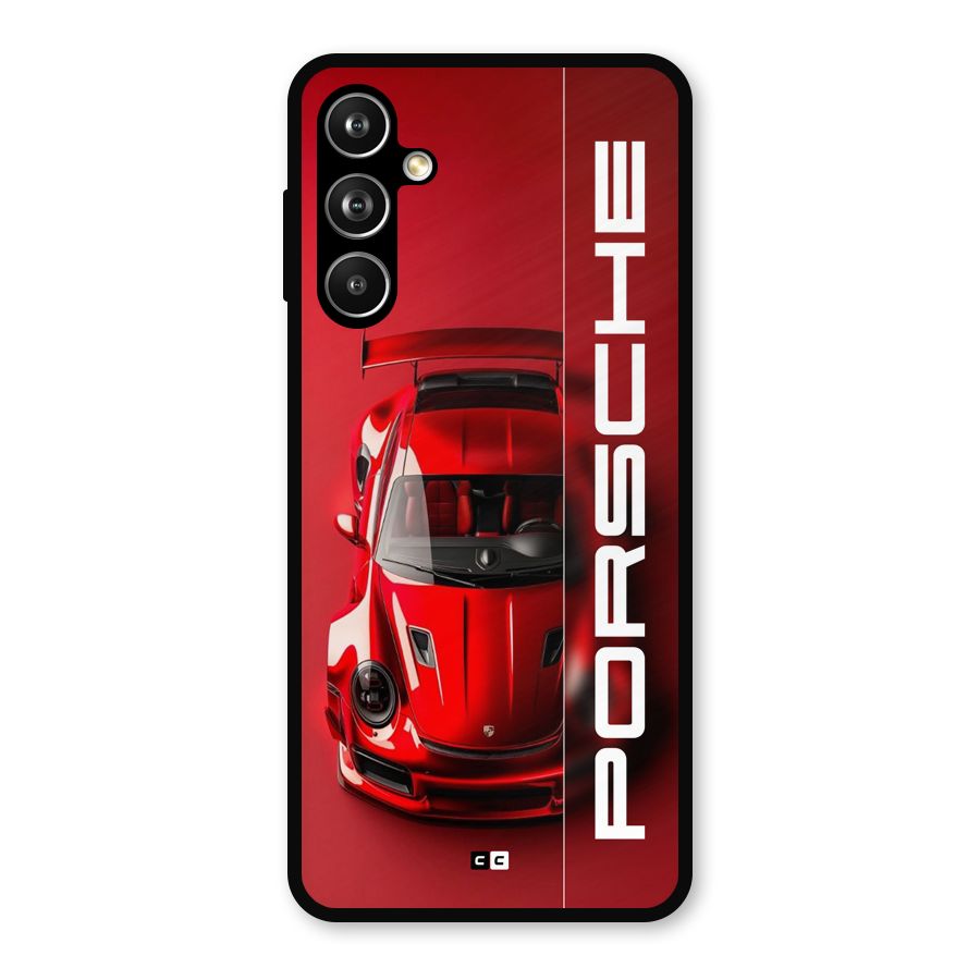 Red Porsche Metal Back Case for Galaxy F54