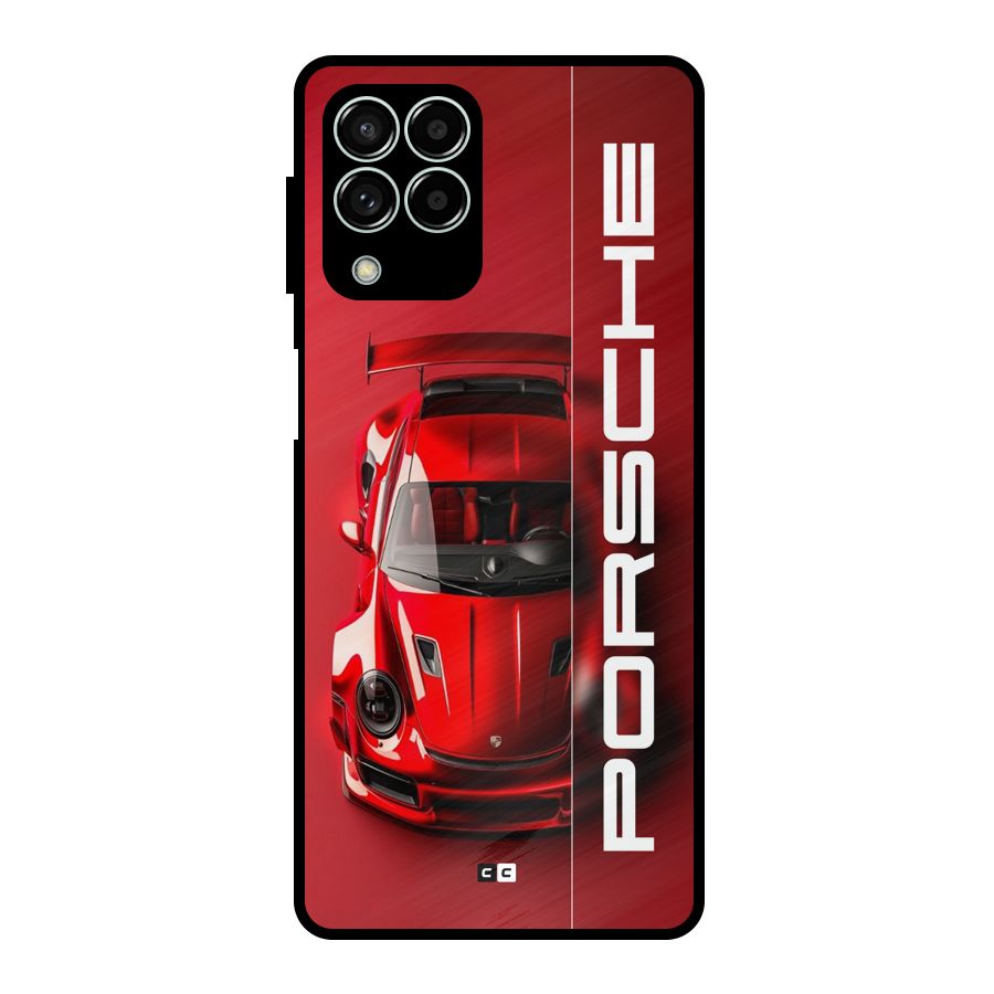 Red Porsche Metal Back Case for Galaxy M33