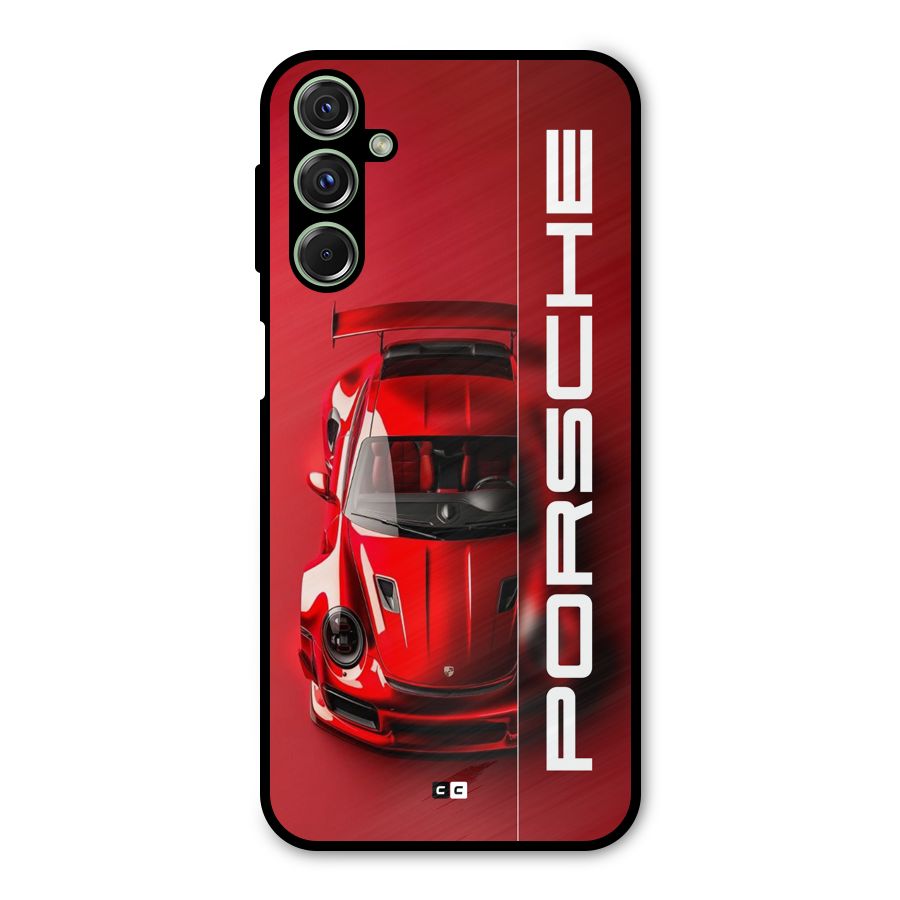 Red Porsche Metal Back Case for Galaxy M34