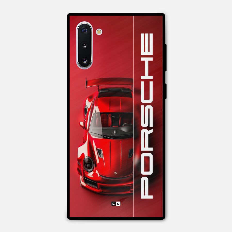 Red Porsche Metal Back Case for Galaxy Note 10