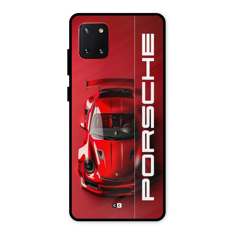 Red Porsche Metal Back Case for Galaxy Note 10 Lite