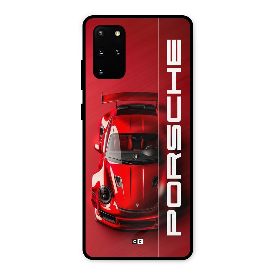 Red Porsche Metal Back Case for Galaxy S20 Plus