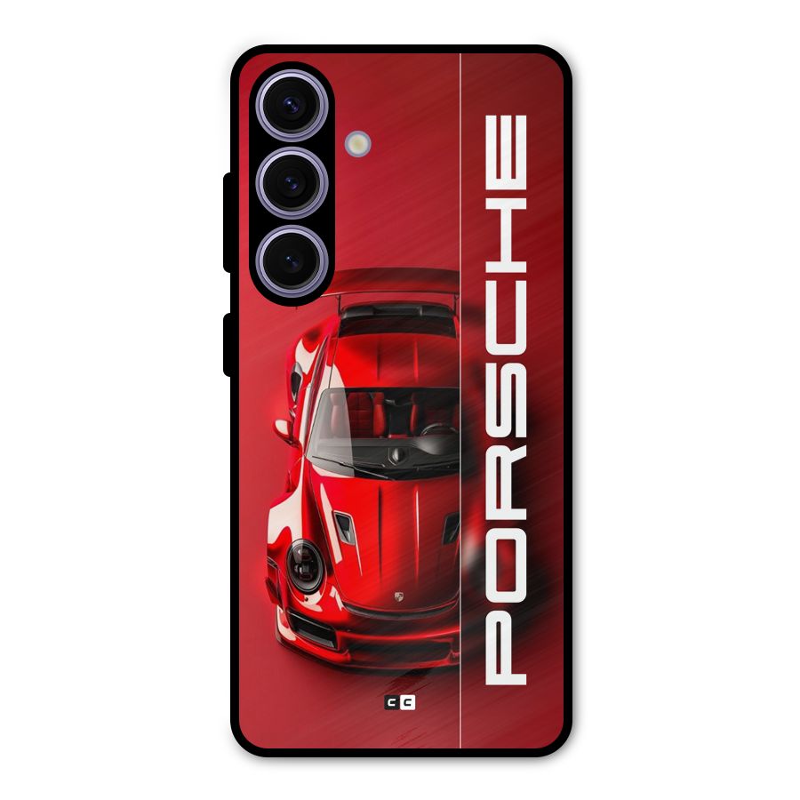 Red Porsche Metal Back Case for Galaxy S24