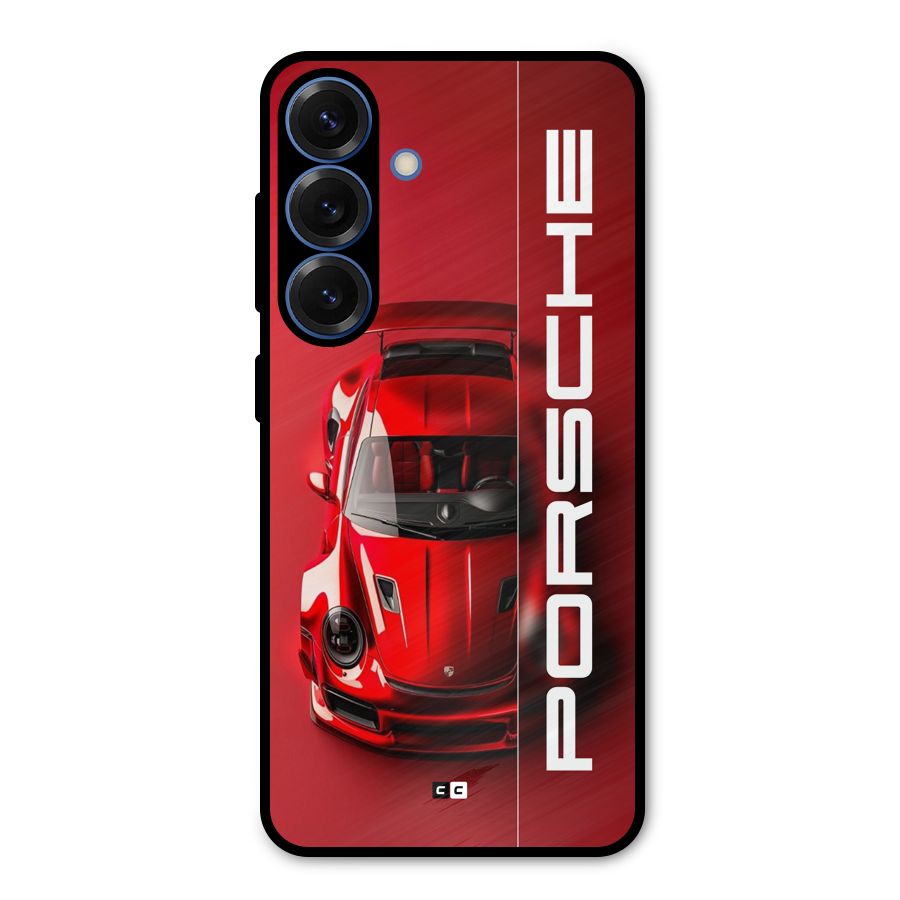 Red Porsche Metal Back Case for Galaxy S25