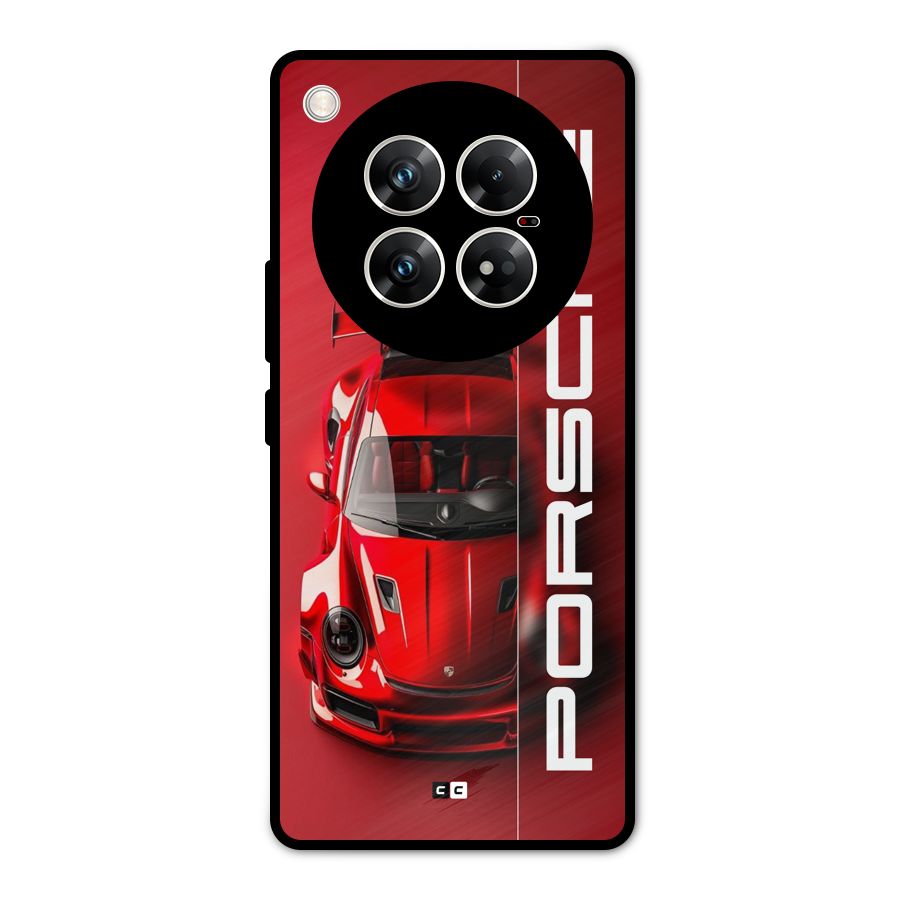 Red Porsche Metal Back Case for Infinix Zero 40 5G