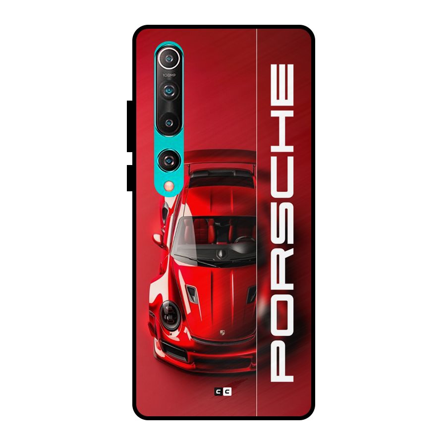 Red Porsche Metal Back Case for Mi 10