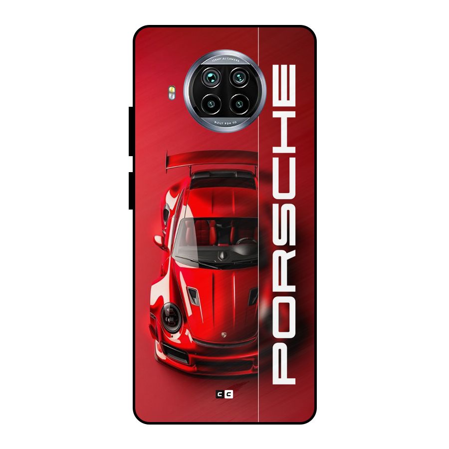 Red Porsche Metal Back Case for Mi 10i