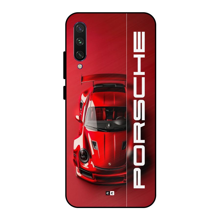 Red Porsche Metal Back Case for Mi A3