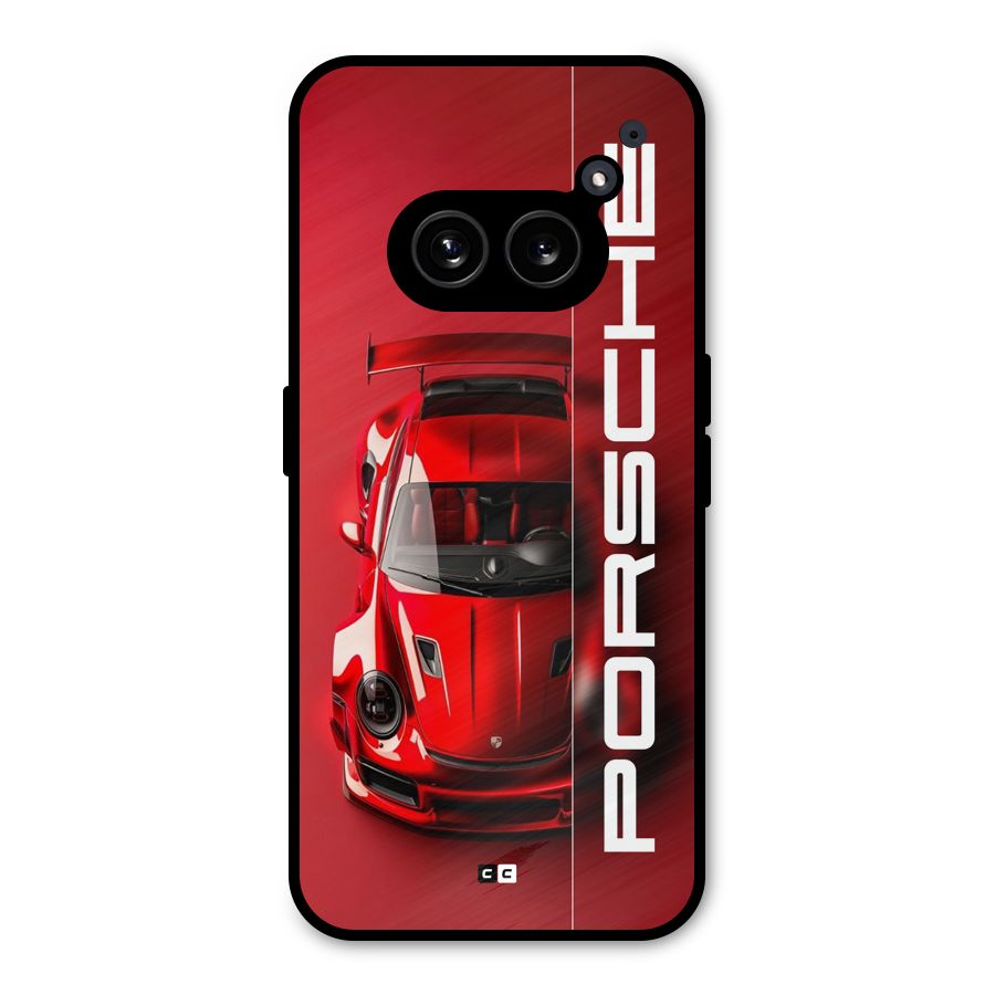 Red Porsche Metal Back Case for Nothing Phone 2a