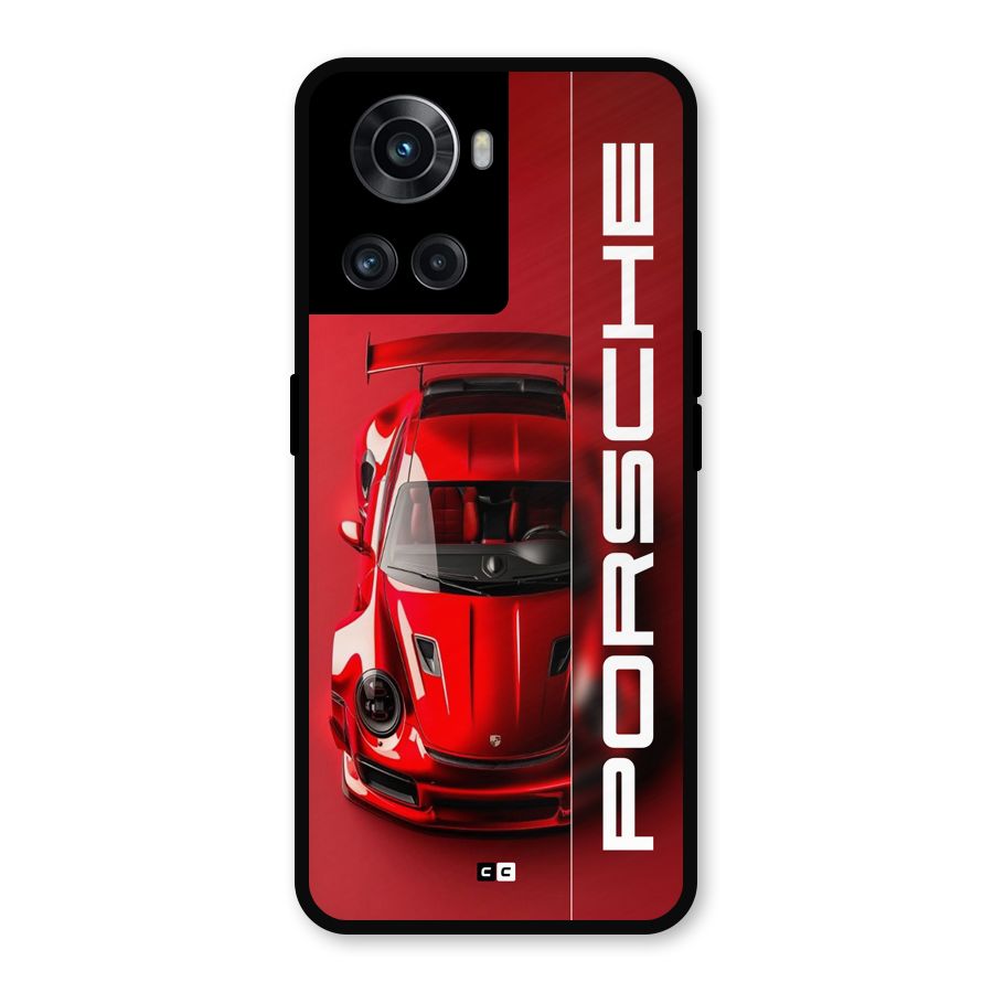 Red Porsche Metal Back Case for OnePlus 10R