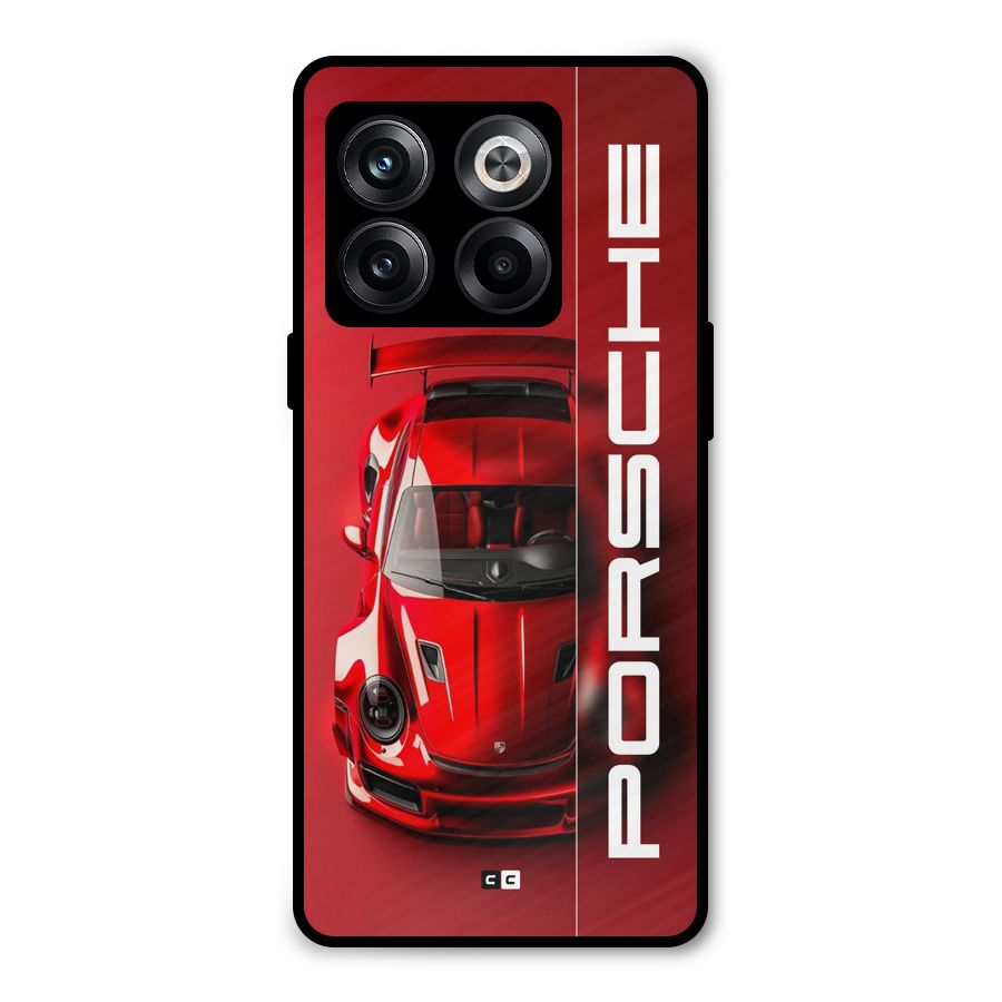 Red Porsche Metal Back Case for OnePlus 10T