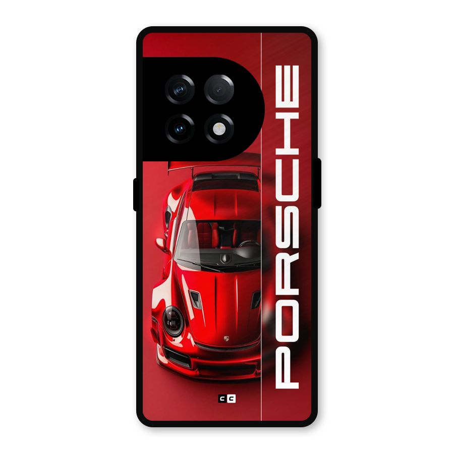 Red Porsche Metal Back Case for OnePlus 11R