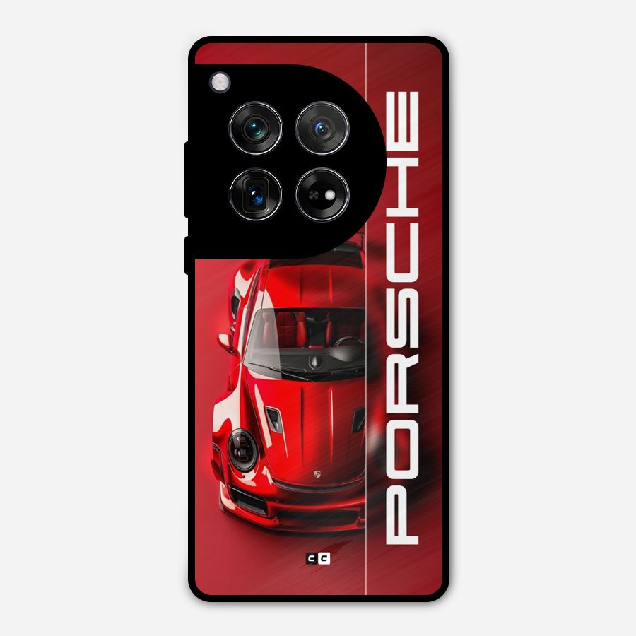 Red Porsche Metal Back Case for OnePlus 12