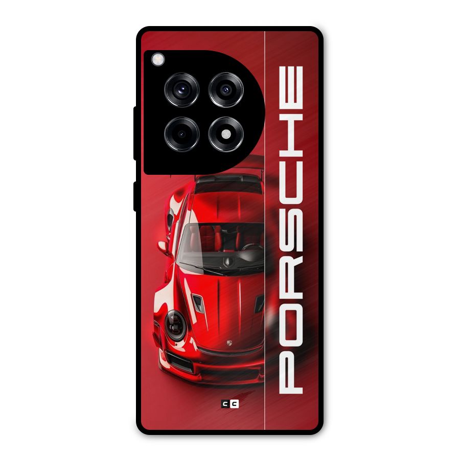 Red Porsche Metal Back Case for OnePlus 12R