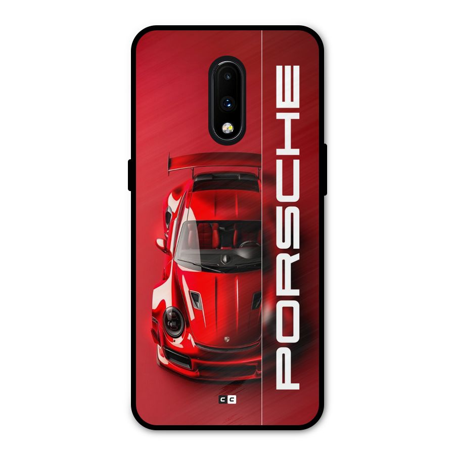 Red Porsche Metal Back Case for OnePlus 7
