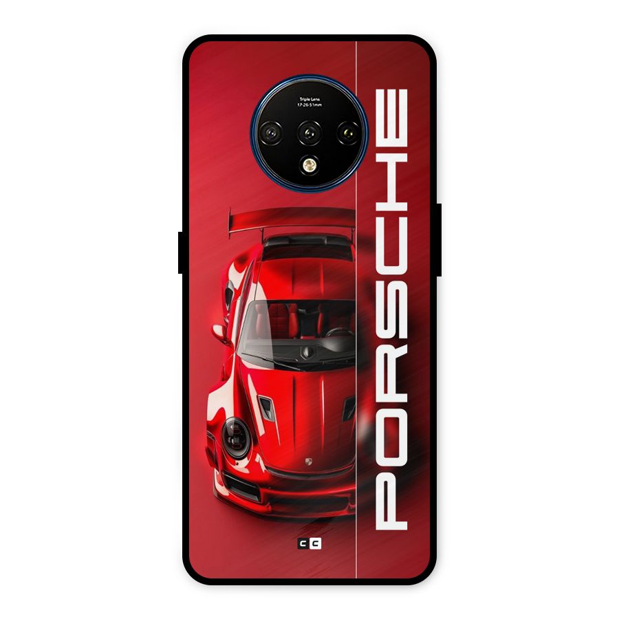 Red Porsche Metal Back Case for OnePlus 7T