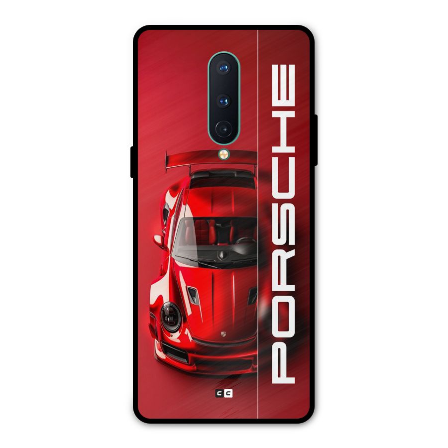 Red Porsche Metal Back Case for OnePlus 8