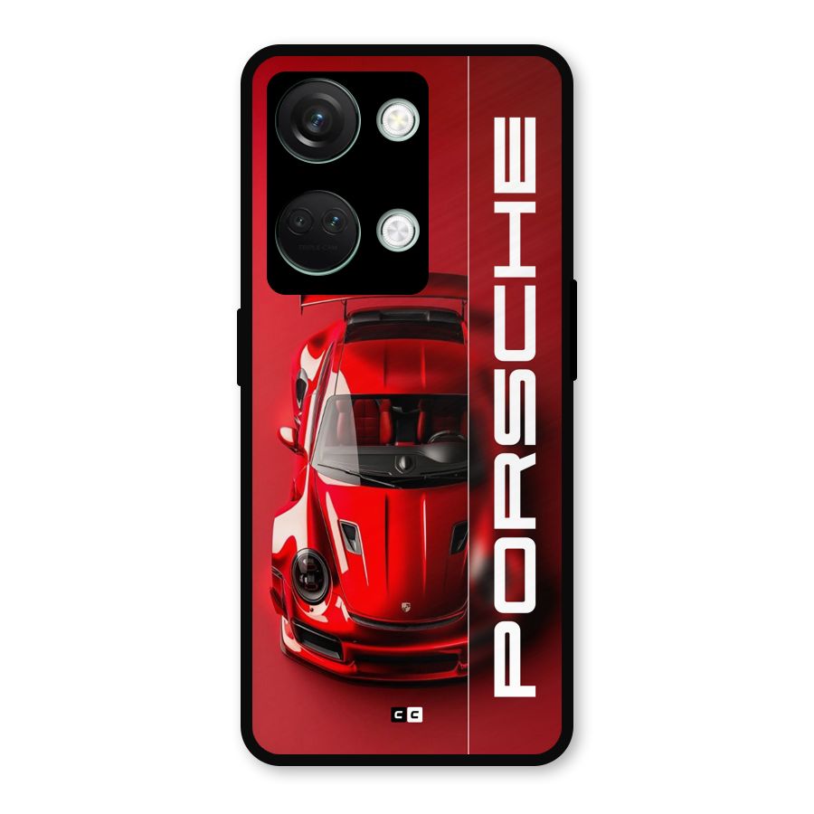 Red Porsche Metal Back Case for OnePlus Nord 3