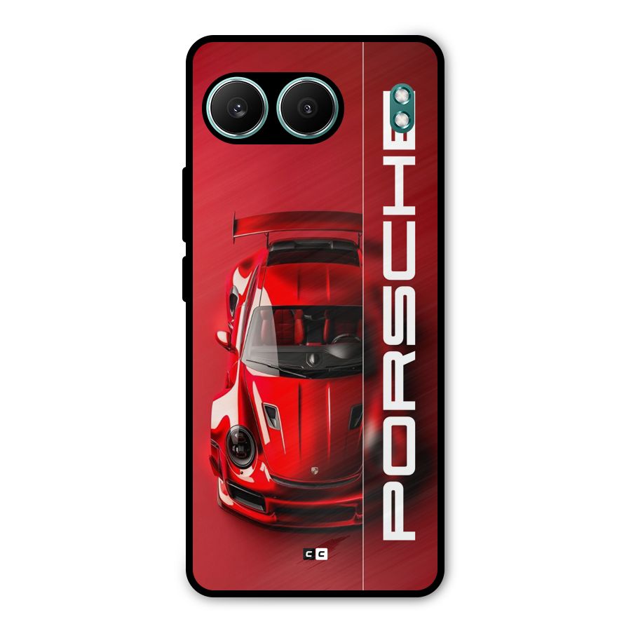 Red Porsche Metal Back Case for OnePlus Nord 4