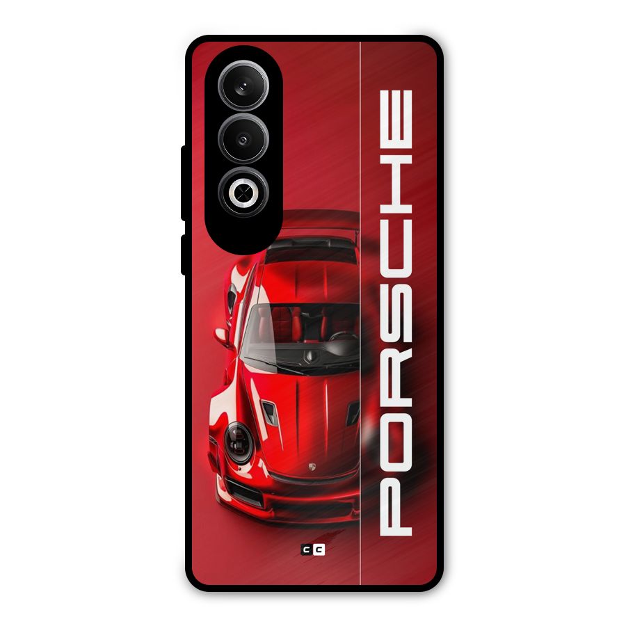 Red Porsche Metal Back Case for OnePlus Nord CE4