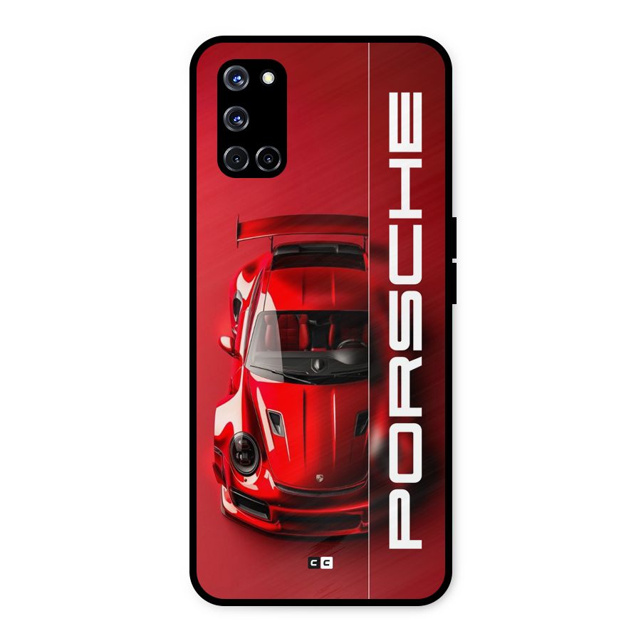 Red Porsche Metal Back Case for Oppo A52