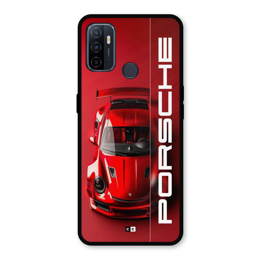 Red Porsche Metal Back Case for Oppo A53