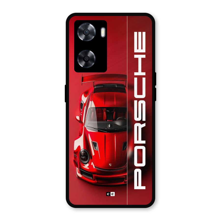 Red Porsche Metal Back Case for Oppo A77