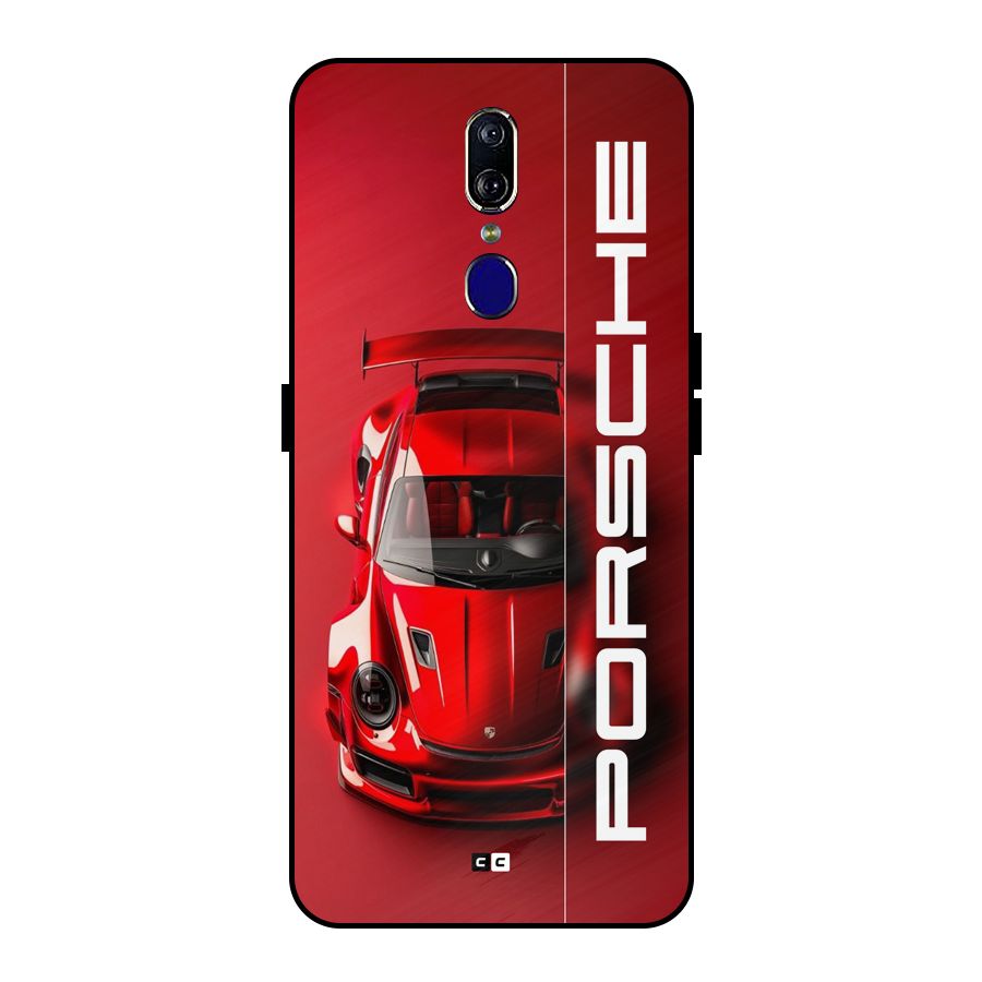 Red Porsche Metal Back Case for Oppo F11