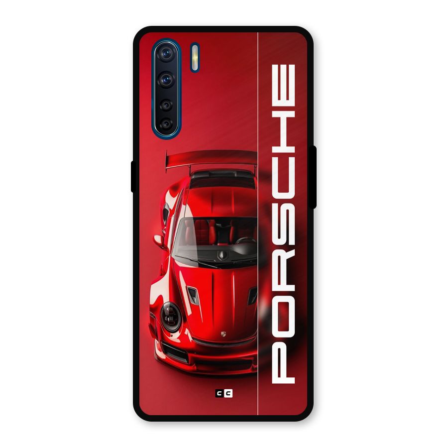 Red Porsche Metal Back Case for Oppo F15