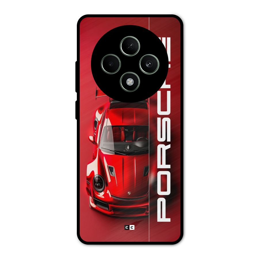 Red Porsche Metal Back Case for Oppo F27