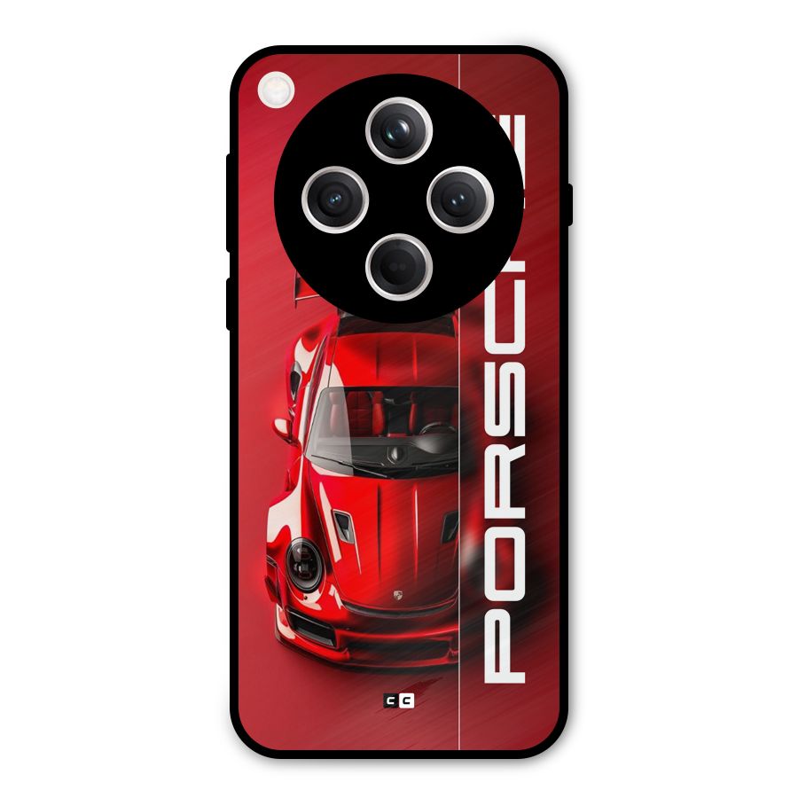 Red Porsche Metal Back Case for Oppo Find X8