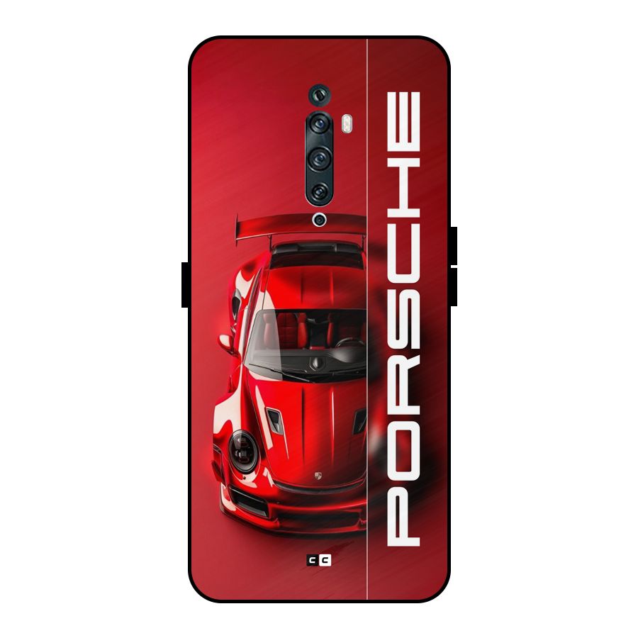 Red Porsche Metal Back Case for Oppo Reno2 Z