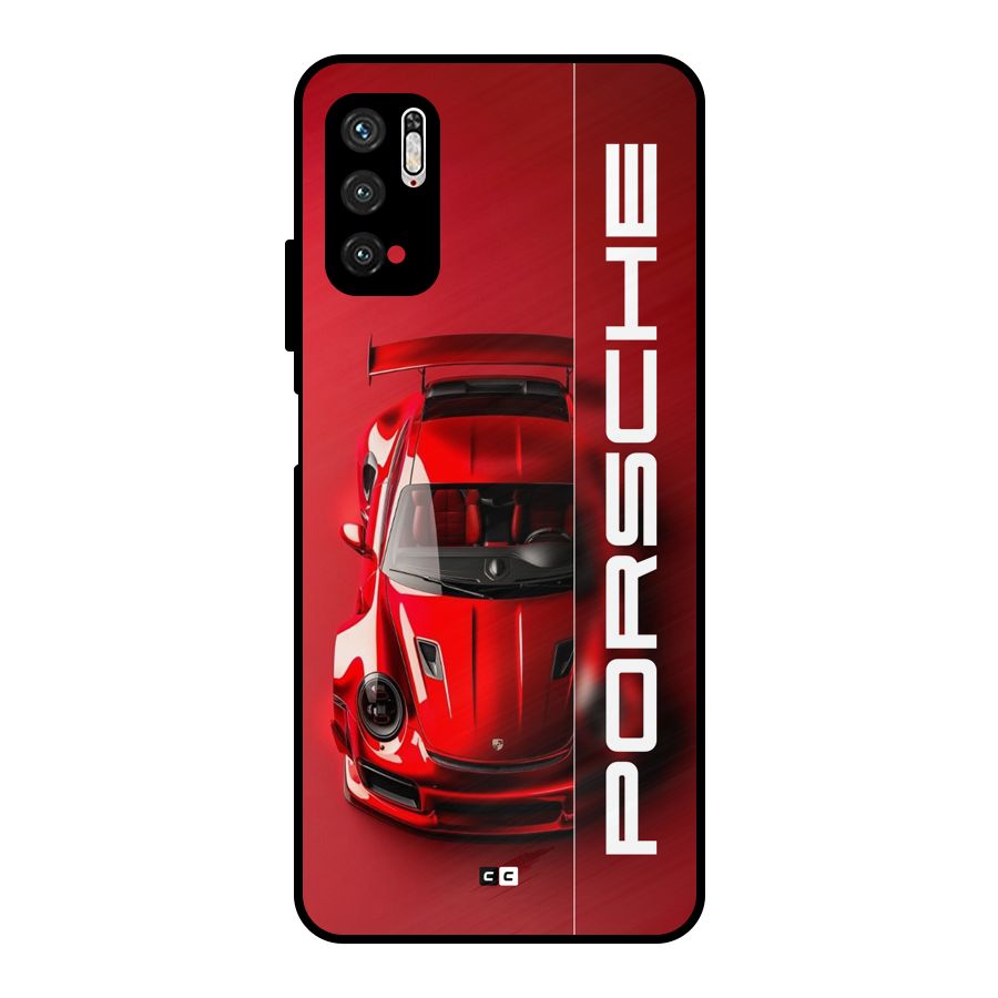Red Porsche Metal Back Case for Poco M3 Pro 5G