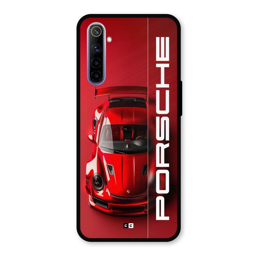 Red Porsche Metal Back Case for Realme 6i