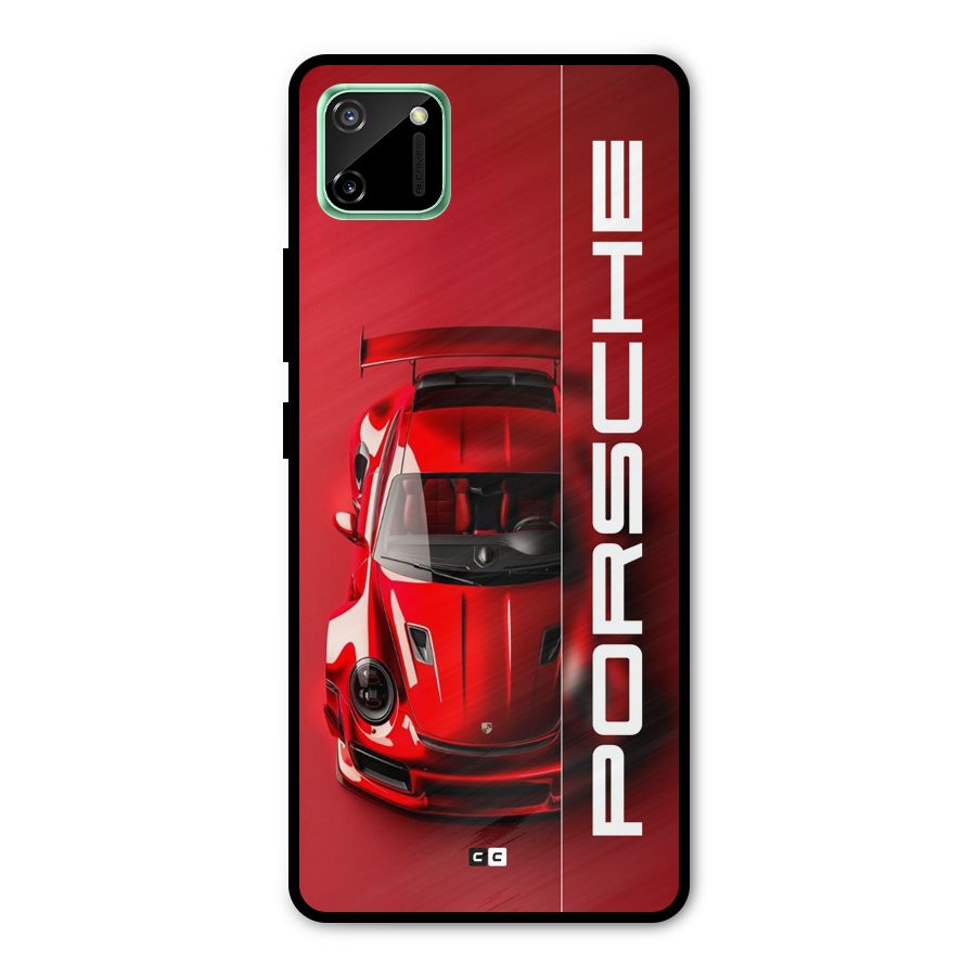 Red Porsche Metal Back Case for Realme C11