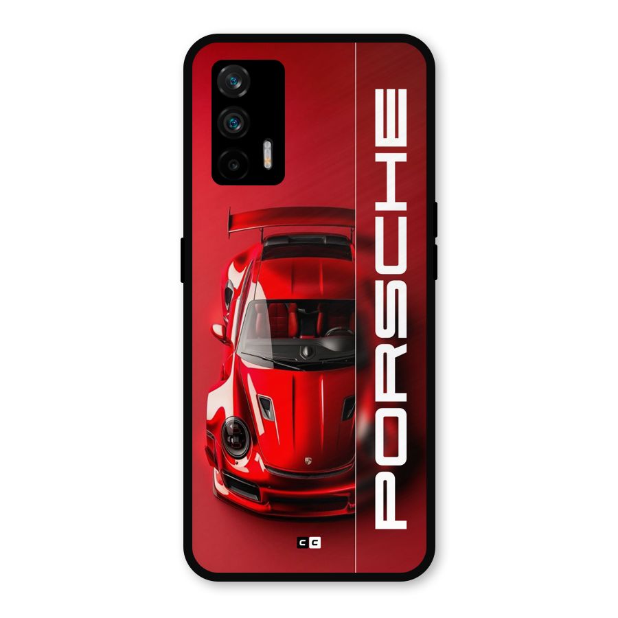 Red Porsche Metal Back Case for Realme GT 5G
