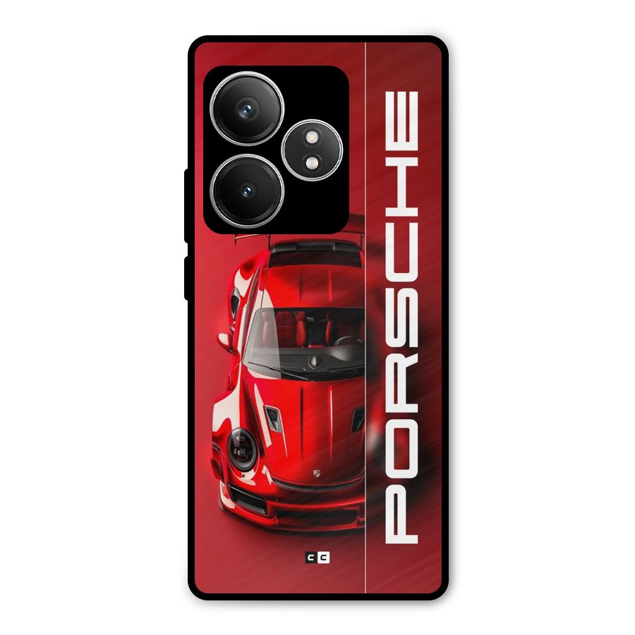 Red Porsche Metal Back Case for Realme GT 6T