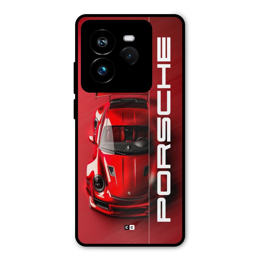 Red Porsche Metal Back Case for Realme GT 7 Pro