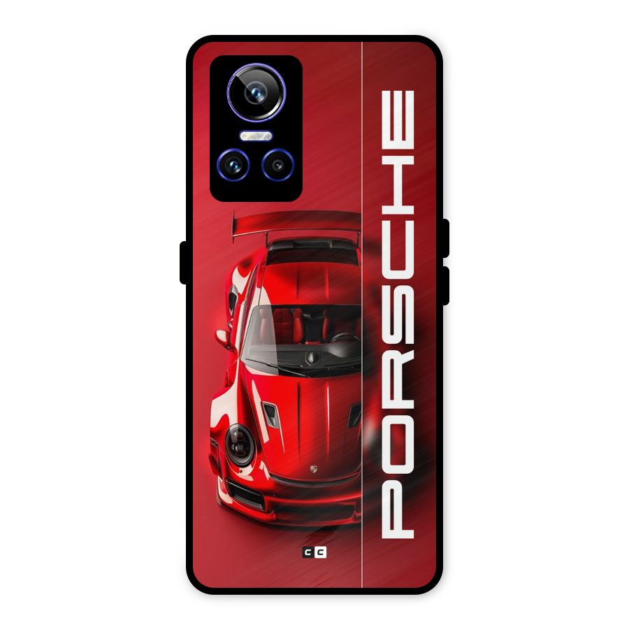 Red Porsche Metal Back Case for Realme GT Neo 3